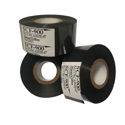 Giấy mã hóa ruy băng truyền nhiệt màu đen cho máy dập nóng